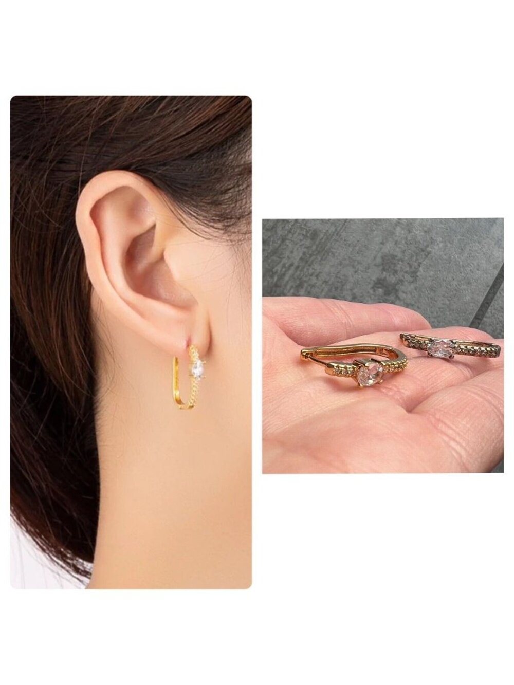 Los Angeles Boutique Gold Color Large Huggie Circle Earrings Hoop Simple Demure